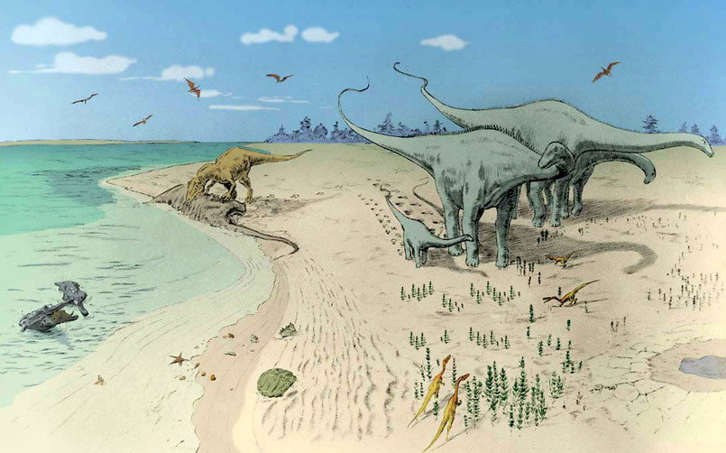 Plage aux dinosaures